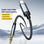 ESSAGER ES-YP22 audio kabel - 3,5 mm jack na USB-C - 1 m - crni