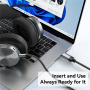 ESSAGER ES-YP22 audio kabel - 3,5 mm jack na USB-C - 1 m - crni