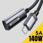 ESSAGER ES-X69 pleteni kabel za punjenje - USB-C na MagSafe 3 za MacBook - 1 m - tamno sivi