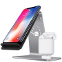 Bestand stanica za napajanje za Airpods s Qi punjenjem iPhone / AirPods - Siva