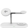 T255 Qi2 3u1 magnetski bežični stalak za iPhone / Apple Watch / AirPods - 15W - bijeli