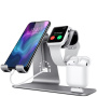 Bestand 3u1 postolje u stanici za iPhone / Apple Watch / AirPods - sivo
