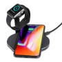 Docking i bežična stanica za punjenje za iPhone / Apple Watch - crna