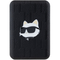 Karl Lagerfeld Power bank s reljefnom Choupette glavom MagSafe s USB-C priključkom - 5.000 mAh - crna