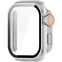 Futrola u stilu Watch Ultra s kaljenim staklom za Apple Watch 42mm (Series 10 / 11) - srebrna