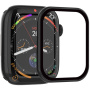 Rurihai kaljeno staklo s plastičnim okvirom za Apple Watch 40mm - crno