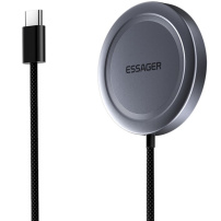 ESSAGER ES-WC11 Qi2 bežični MagSafe punjač za iPhone / AirPods - 15W - tamno siva