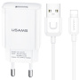 USAMS T21 set adaptera s USB-A priključkom i USB-A na Lightning kabel - 10,5W - 1 m - bijela