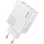 WEKOME WP-U66 GaN brzi punjač s 2x USB-C / USB-A priključka - 65W - bijeli