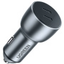 UGREEN auto punjač s 2x USB-C priključka - 30W - sivi
