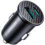 JOYROOM CCN16 mini auto punjač s USB-C / USB-A priključcima - 15W - crni