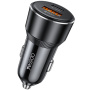 Yesido Y64 auto punjač s USB-C / USB-A priključcima - 50W - crni