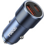 Toocki TQ-CC03 auto punjač s USB-C / USB-A priključcima - 63W - tamno plava