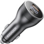ESSAGER ES-CC17 auto punjač s zaslonom i USB-C / USB-A priključcima - 100W - siva