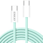ENKAY pleteni kabel za punjenje i prijenos podataka - USB-C na USB-C - 2 m - menta