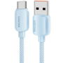 ESSAGER ES-X46 pleteni kabel za punjenje i prijenos podataka - USB-A na USB-C - 1 m - plavi