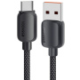 ESSAGER ES-X46 pleteni kabel za punjenje i prijenos podataka - USB-A na USB-C - 1 m - crni