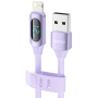 Toocki TQ-X55 kabel za punjenje i prijenos podataka - USB-A na Lightning - 1 m - ljubičasti