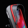 WILD MAN ES16 vodootporna torba za bicikl s prostorom za iPhone - crveno-crna