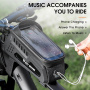 WEST BIKING vodootporna torba za bicikl s prostorom za iPhone - crna
