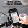 WEST BIKING univerzalna magnetska vodootporna torbica s držačem za bicikl i motor na upravljaču za iPhone - crna