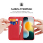 DUX DUCIS Hivo kožna flip maska za iPhone 17 - crvena
