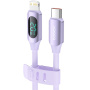 Toocki TQ-X55 kabel za punjenje i prijenos podataka - USB-C na Lightning - 1 m - ljubičasti