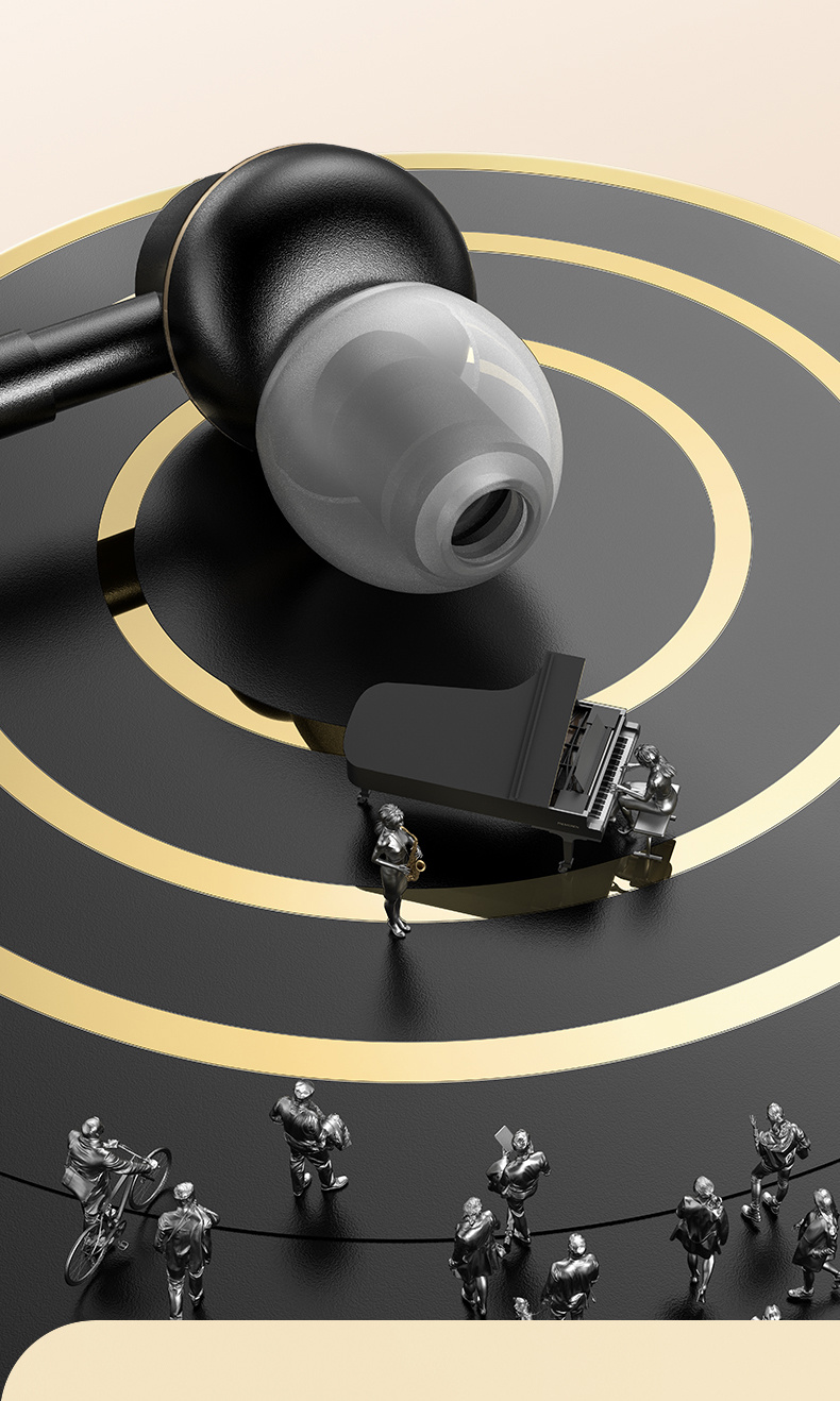 USAMS US-SJ482 slušalice s USB-C konektorom - crnozelene