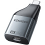 ESSAGER ES-OTG22 video redukcija - Mini Display Port na USB-C - tamno siva