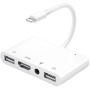 5u1 redukcija - HDMI / 3,5 mm jack / Lightning / 2x USB-A na Lightning - bijela