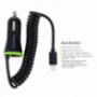 HAWEEL punjač za automobil (2.1) lightning / 8pin konektor - 1.2m crna