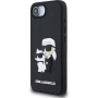 Karl Lagerfeld 3D Rubber Karl and Choupette maskica za iPhone 16e / 17e - crna