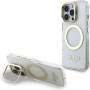 Guess IML Gold Outline maska s preklopnim stalkom i MagSafe za iPhone 16 Pro - prozirna