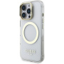 Guess IML Gold Outline maska s preklopnim stalkom i MagSafe za iPhone 16 Pro - prozirna