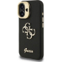 Guess Grained 4G Logo maska s preklopnim stalkom za iPhone 16 - crna