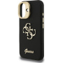 Guess Grained 4G Logo maska s preklopnim stalkom za iPhone 16 - crna