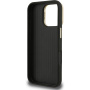 Guess Grained 4G Logo maska s preklopnim stalkom za iPhone 16 Pro - crna