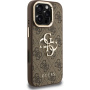 Guess 4G Metal Logo maska s preklopnim stalkom za iPhone 16 Pro Max - smeđa