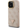 Guess 4G Strass Triangle Logo maska s preklopnim stalkom i MagSafe za iPhone 16 Pro Max - ružičasta