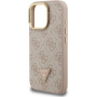 Guess 4G Strass Triangle Logo maska s preklopnim stalkom i MagSafe za iPhone 16 Pro Max - ružičasta
