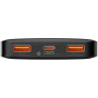 Baseus Bipow powerbanka s USB-C / 2x USB-A priključcima - 10 000 mAh - crna