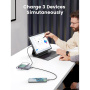 UGREEN Mini bežični MagSafe powerbank s USB-C / USB-A priključcima - 10 000 mAh - siva