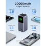 UGREEN Nexode 130W powerbanka s 2x USB-C / USB-A priključcima - 20 000 mAh - siva