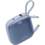 ENERGEA Bazic GoPower Fusion powerbanka s integriranim USB-C i Lightning kabelima i USB-C / USB-A priključcima - 10 000 mAh - plava
