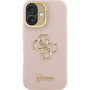 Guess Grained 4G Logo maska s preklopnim stalkom za iPhone 16 - ružičasta