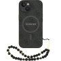 Guess 4G Colored Ring Strap maska s remenom i MagSafe za iPhone 14 - siva