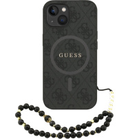 Guess 4G Colored Ring Strap maska s remenom i MagSafe za iPhone 14 - siva