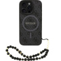 Guess 4G Colored Ring Strap maska s remenom i MagSafe za iPhone 16 Pro Max - siva