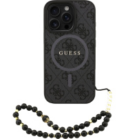 Guess 4G Colored Ring Strap maska s remenom i MagSafe za iPhone 16 Pro Max - siva