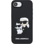 Karl Lagerfeld 3D Rubber Karl and Choupette maskica za iPhone 16e / 17e - crna